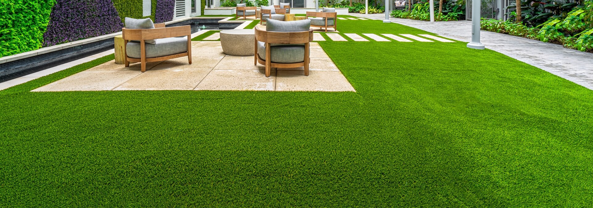 Artificial turf residential lawn installation in Irving, TX